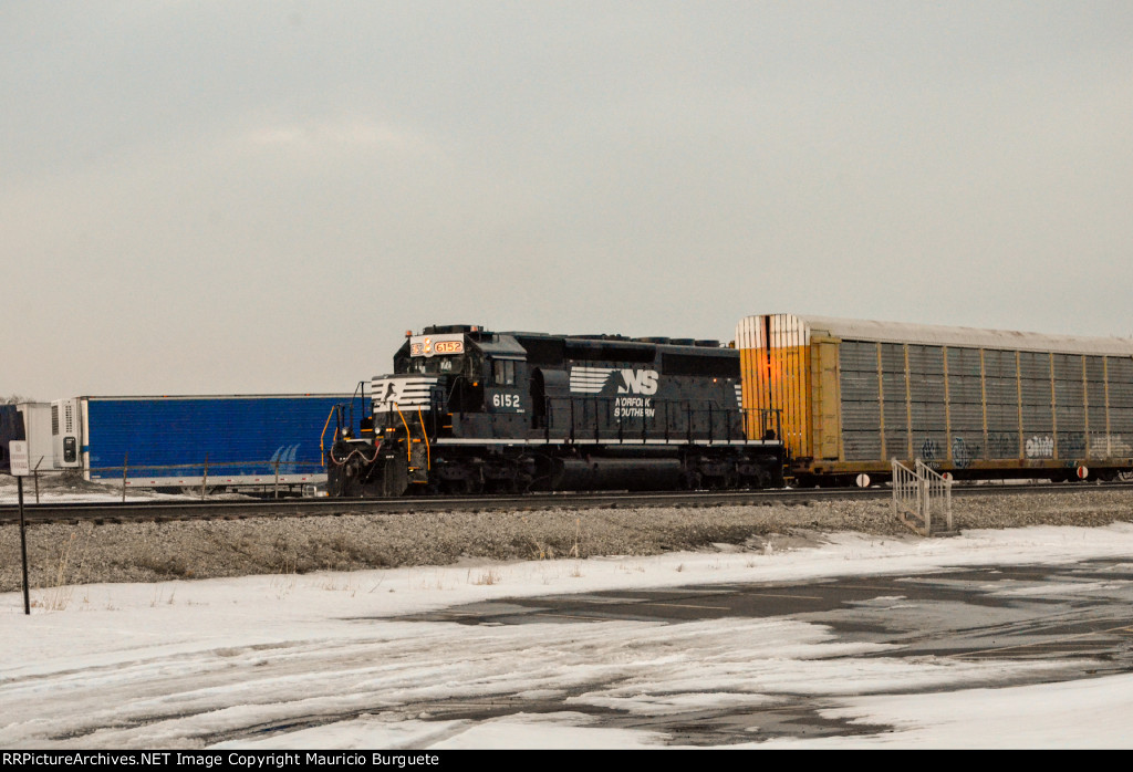 NS SD40-2 Locomotive in the yard